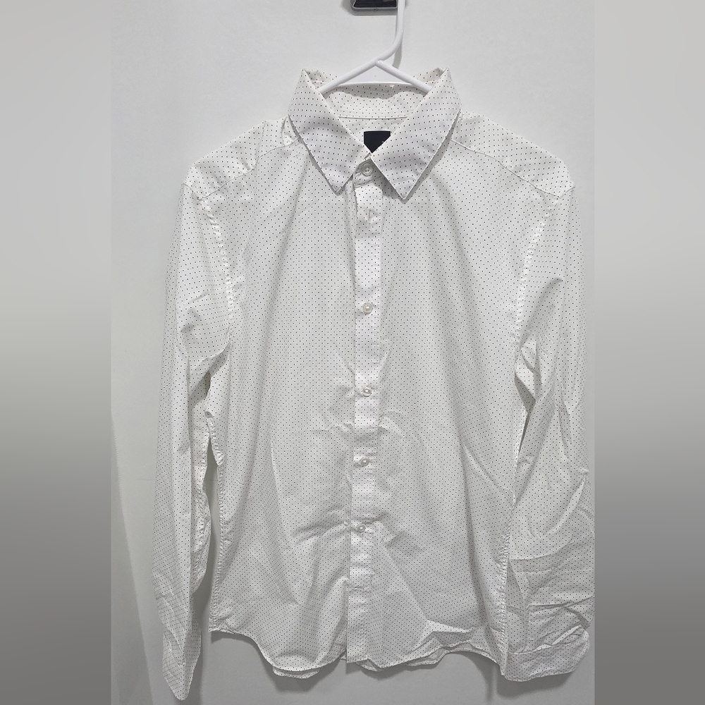 H&M White Casual Button-Down Shirt